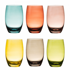 Lunasol - Sklenice Tumbler barevné 460 ml, 6 ks — Optima Glas Lunasol (322837)