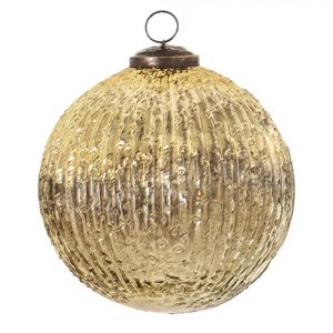 Zlatá skleněná vánoční ozdoba koule Emma – 5x5 cm