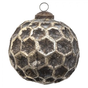 Měděná antik skleněná ozdoba Hexagon Copper M – 10x10 cm
