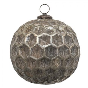 Měděná antik skleněná ozdoba Hexagon Copper XL – 15x15 cm