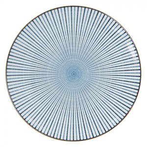 Jídelní talíř s modrým zdobením BlueLine – 26x2 cm