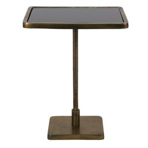 Bronzový antik kovový odkládací stolek Nanko – 42x30x55 cm