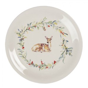 Keramický jídelní talíř Dearly Christmas – 28x2 cm