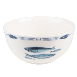 Porcelánová miska na polévku  s rybkami  Fish Blue – 500 ml