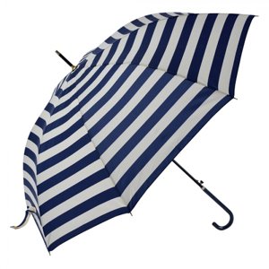 Bílo-modrý deštník s pruhy pro dospělé – 100x88 cm