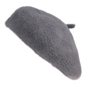 Šedý chlupatý baret – 25 cm