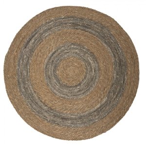 Přírodně-hnědý kulatý koberec z mořské trávy Leon – 120x1 cm