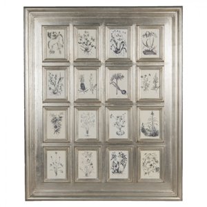 Stříbrný dekorativní fotorámeček s 16 okýnky – 13x18 cm (16)