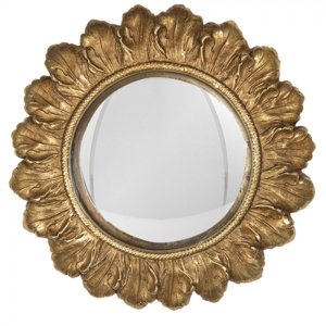 Nástěnné zrcadlo ve zlatém masivním rámu Aniek