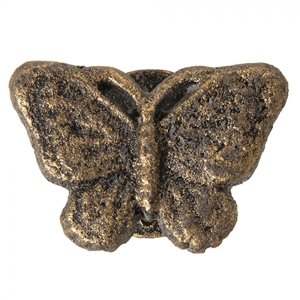 Zlatá vintage úchytka ve tvaru motýla – 8x5x3 cm