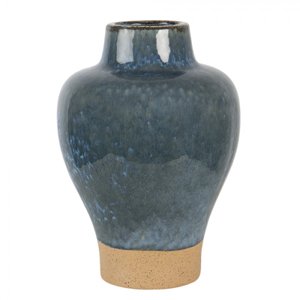 Modro hnědá keramická váza Millicente – 21x31 cm