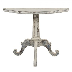 Béžový antik dřevěný odkládací konzolový stůl Neeltje – 100x42x84 cm
