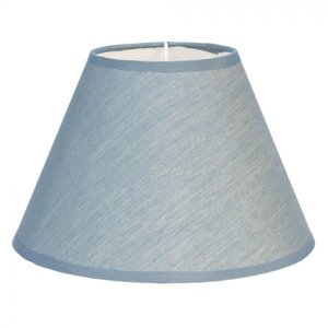 Textilní stínidlo na lampu v modré barvě Vachel – 37x20 cm