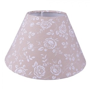 Béžové stínidlo lampy s květy růží – 23x15 cm