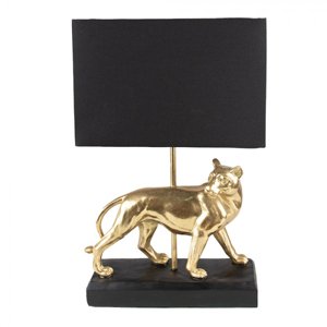 Stolní lampa Leopard Gold, Černá 30x12x47 cm E27/max 1x18W