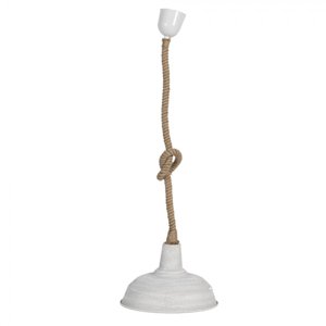 Kovová závěsná lampa na provazu Travis – 25x16 cm