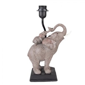 Základna lampy Stolní lampa Elephant Grey, Brown – 21x14x36 cm
