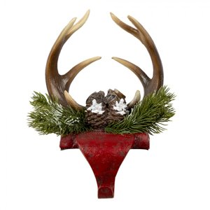 Držák na vánoční punčochu s parohy – 18x24x15 cm