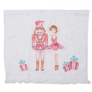 Froté ručník s Louskáčkem a baletkou Pastel Nutcracker – 40x66 cm