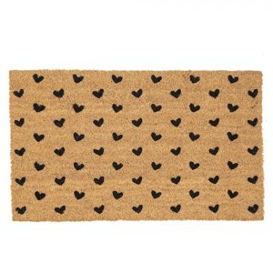 Kokosová rohožka se srdíčky Love Birds – 75x45x1 cm