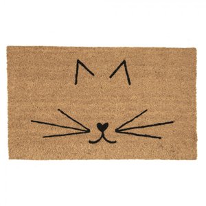 Kokosová rohožka s obličejem kočky – 75x45x1 cm