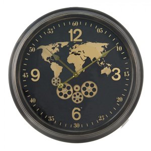 Nástěnné hodiny černé 64*11 cm – 64x11 cm