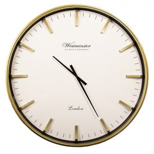 Nástěnné hodiny Zlaté 76*6 cm / 1*AA – 76x6 cm