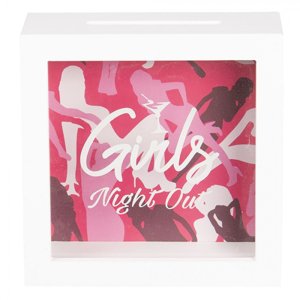 Dřevěná pokladnička Girls Night Out – 15x5x15 cm