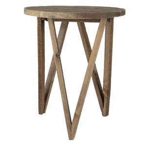 Dřevěný dekorační antik stolík na květinu – 30x36 cm