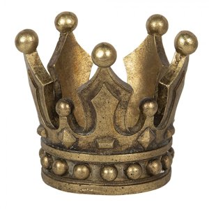 Dekorativní soška zlaté koruny – 14x12 cm