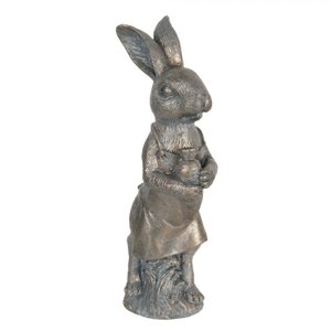 Metalická velikonoční dekorace králíka Métallique – 10x6x21 cm