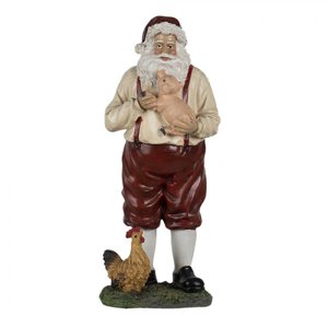 Dekorace Santa s prasátkem – 11x9x27 cm