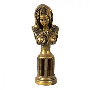 Dekorativní Buste Statue Lady Gold 16*13*45 cm – 16x13x45 cm