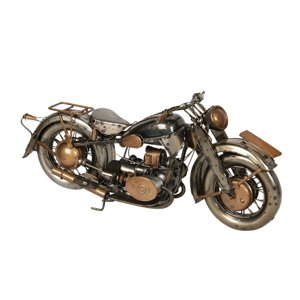 Kovový retro model zlato-měděné motorky – 32x11x14 cm