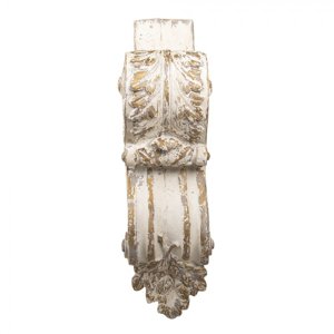Bílo hnědá ozdobná nástěnná dekorace Ambrosius – 30x30x100 cm