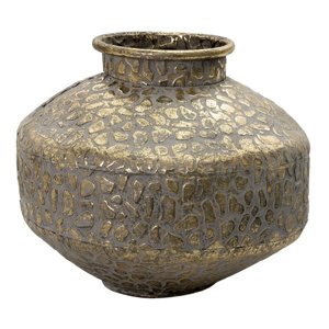 Zlatá antik dekorační váza Jaylinn – 27x21 cm