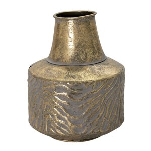 Zlatá antik dekorační váza Hubertus – 15x21 cm