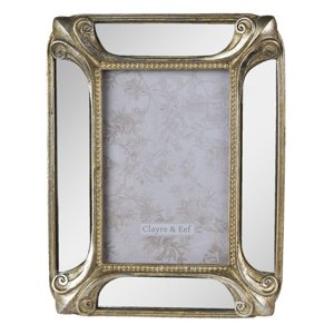 Zlatý antik fotorámeček se zrcadlem – 10x15 cm