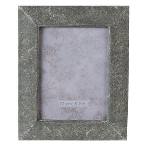 Šedý antik fotorámeček s plastickým okrajem – 15x20 cm