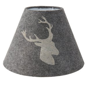 Šedé stínidlo lampy s jelenem – 23x17 cm