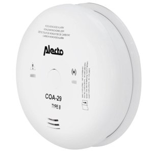 Detektor oxidu uhelnatého Alecto COA-29-7 / Ø 10,7 cm / 85 dB / bílá