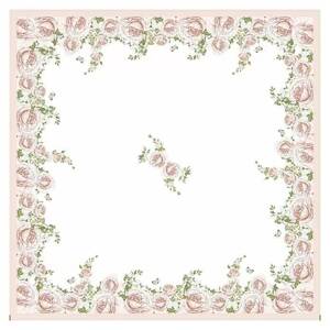 German Papírový dekorativní ubrus Duni Dunicel® / 84 x 84 cm / motiv Rose Glory / bílá/růžová