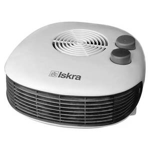 Teplovzdušný ventilátor Iskra FH08 / 2000 W / do 20 m² / plast / kov / bílá/černá