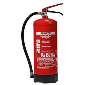 Práškový hasicí přístroj Gloria Protex / s nástěnným držákem / Ø 15 cm / 6 l / -30 °C až 60 °C / červená