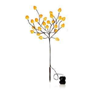 Světelná LED dekorace Light Zone / kytice 10 květů physalis / oranžová