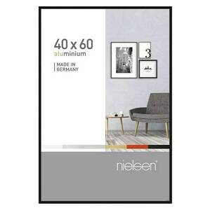 Rám na obraz Nielsen Pixel / 40 x 60 cm / hloubka 1,9 cm / hliník / sklo / torzní pružiny / černá