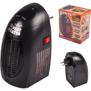 Mini zásuvkový ohřívač Starlyf Fast Heater / 400 W / časovač / černá