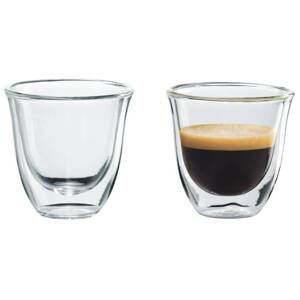 DeLonghi Sklenice na espresso De'Longhi / 60 ml / 2 ks / odolnost až 300 ºC / borosilikátové sklo
