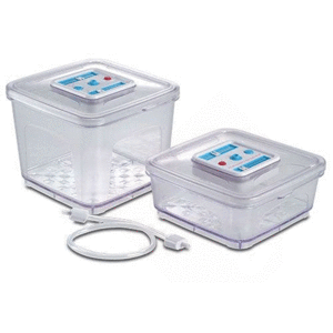 2dílná sada vakuových obědových boxů Solis / 1 l / 2,8 l / plast / transparentní/bílá