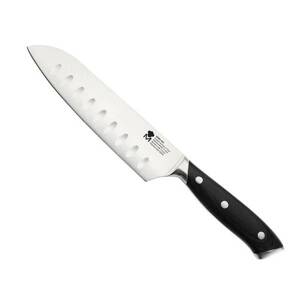 Nerezový nůž Santoku Bergner Master, 17.5 cm / černá